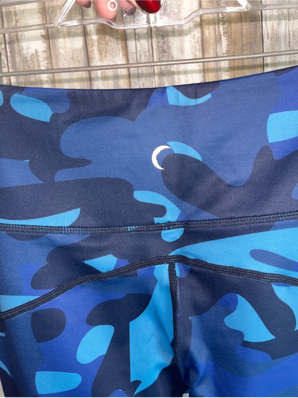 NWT ZYIA Navy Camo Mesh Light n Tight Hi Rise 7/8 Leggings Size 4 - Picture 6 of 7